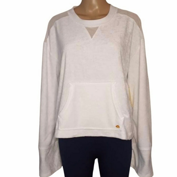 *NWT! C&C California FRENCH TERRY MESH PULL OVER SHIRT COVER UP TOP SIZE LARGE - Picture 1 of 9